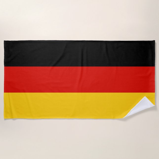 German tricolor flag beach towel (Front)