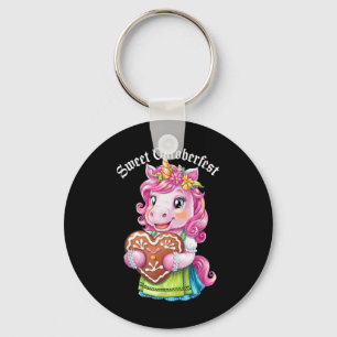 German Unicorn Drindl Funny Kids Sweet Key Ring
