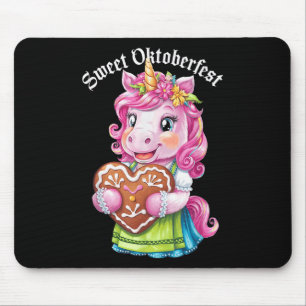 German Unicorn Drindl Funny Kids Sweet Mouse Mat