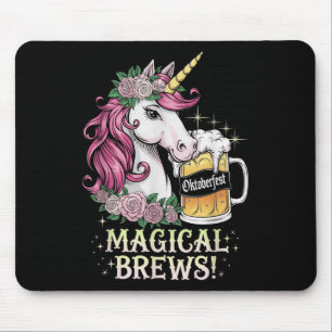 German Unicorn Magical Brews Beer Funny Mouse Mat