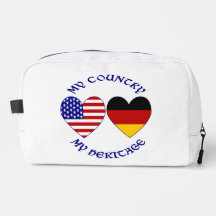 German USA Flag Hearts Country Heritage Accessory