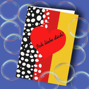 German Valentines Day Holiday Card