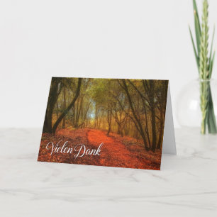 German Vielen Dank Woodland Path Blank Thank You Card
