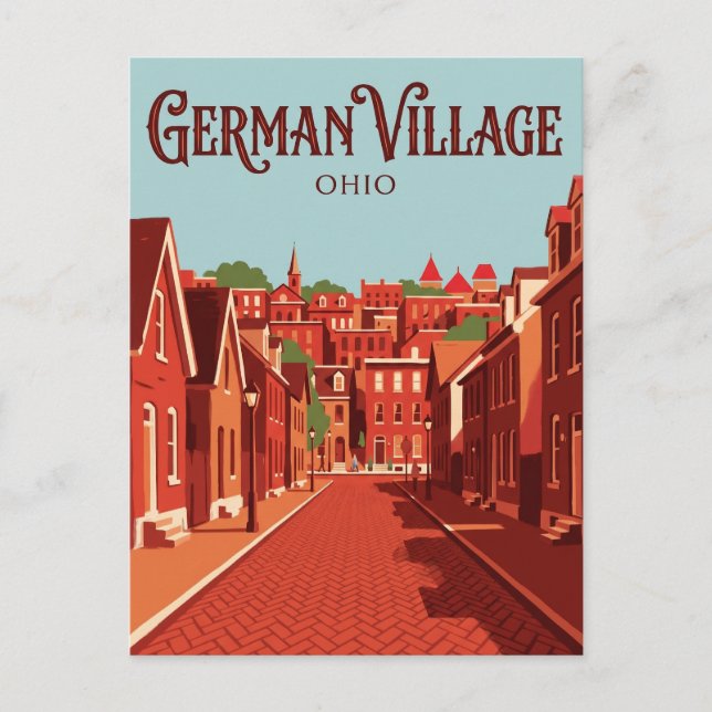 German Village USA Postcard (Front)