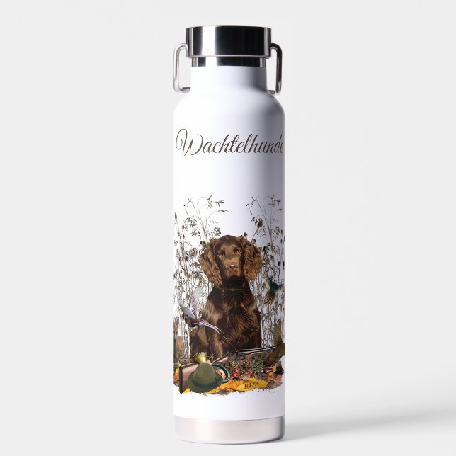  German Wachtelhund Water Bottle (Front)