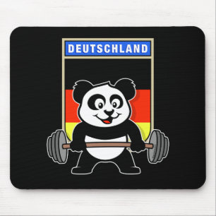German Weightlifting Panda Mouse Mat