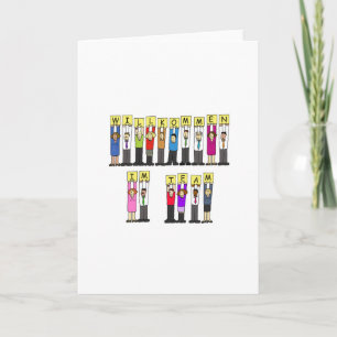 German Welcome to the Team Card