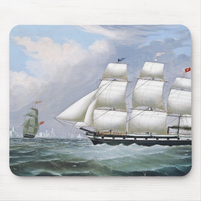 German Whaling Ships Diana & Anne 1800's Mouse Mat (Front)