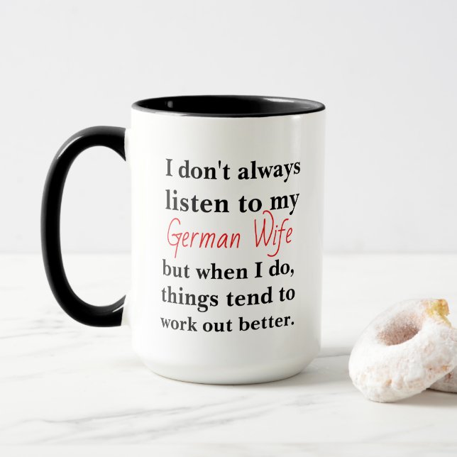 German Wife Mug (With Donut)