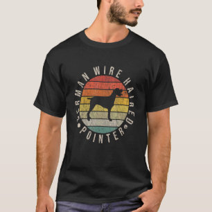 German Wire Haired Pointer Paw Vintage Retro Dad M T-Shirt