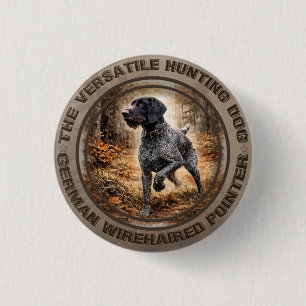 German Wirehaired Pointer 3 Cm Round Badge