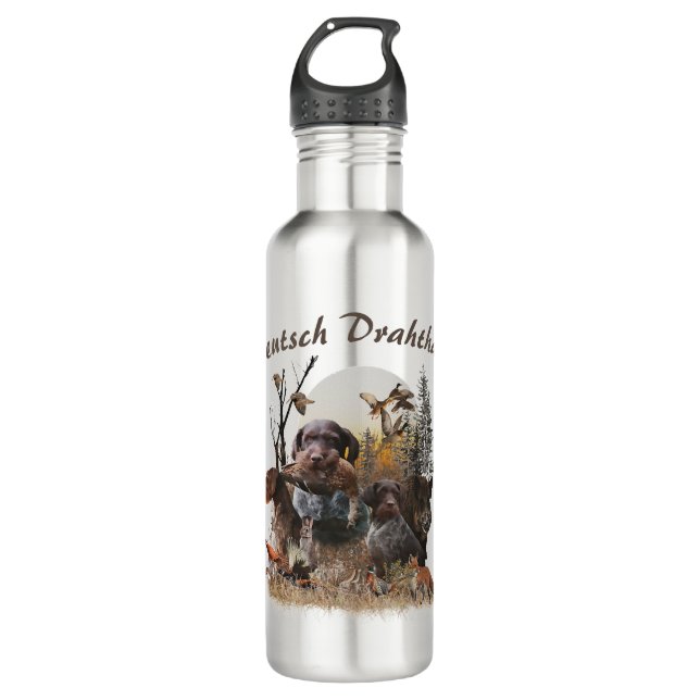  German Wirehaired Pointer 710 Ml Water Bottle (Front)
