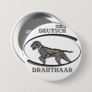 German Wirehaired Pointer 7.5 Cm Round Badge