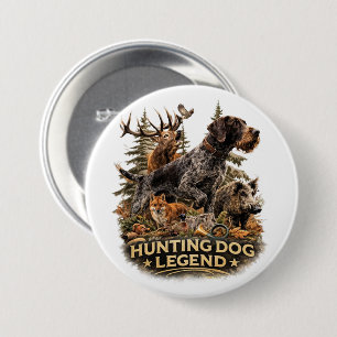 German Wirehaired Pointer 7.5 Cm Round Badge