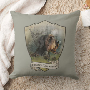 German Wirehaired Pointer, Boar Hunting  Cushion