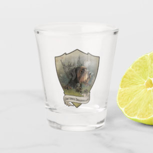 German Wirehaired Pointer, Boar Hunting    Shot Glass