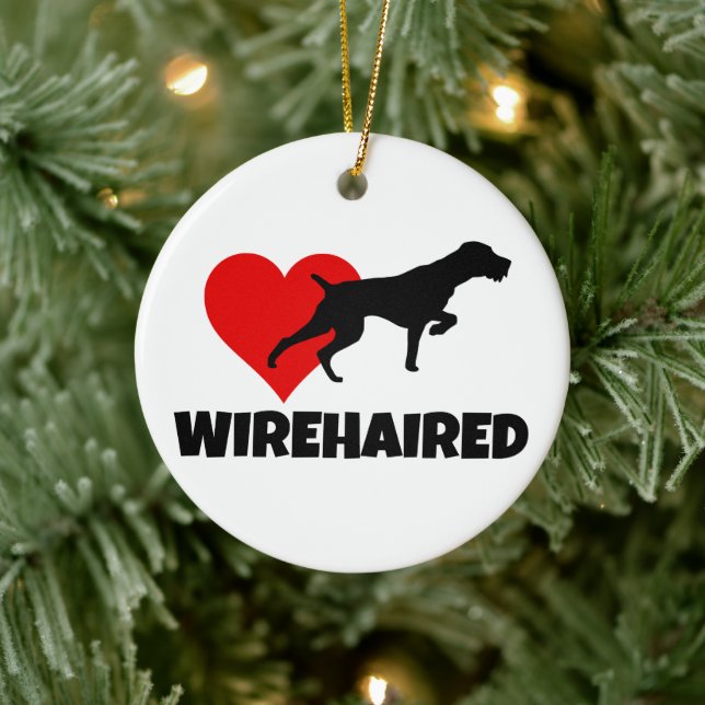 German Wirehaired Pointer Ceramic Tree Decoration (Tree)