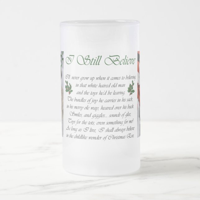 German Wirehaired Pointer Christmas Gifts Frosted Glass Beer Mug (Center)