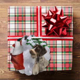 German Wirehaired Pointer Christmas Gifts Tree Decoration Card
