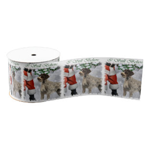 German Wirehaired Pointer Christmas Grosgrain Ribbon