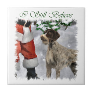 German Wirehaired Pointer Christmas Tile