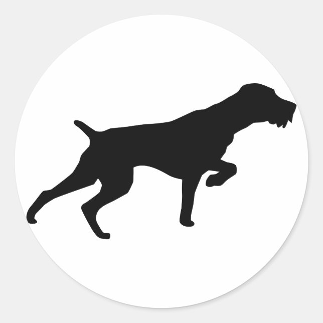 German Wirehaired Pointer Classic Round Sticker (Front)