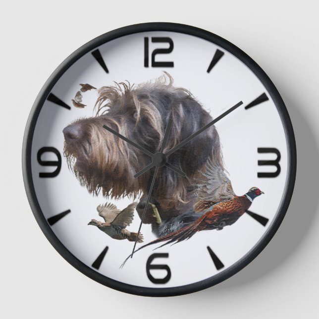 German Wirehaired Pointer   Clock (Front)