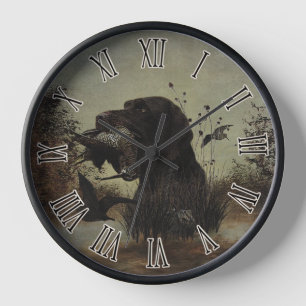 German Wirehaired Pointer Clock