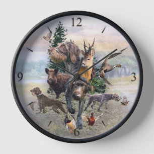 German Wirehaired Pointer   Clock