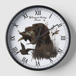 German Wirehaired Pointer Clock