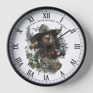  German Wirehaired Pointer Clock