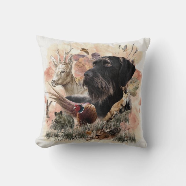 German Wirehaired Pointer Cushion (Front)