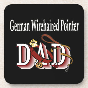 German Wirehaired Pointer Dad Coaster