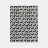 German Wirehaired Pointer Dog Silhouettes Pattern