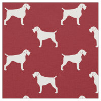 German Wirehaired Pointer Dog Silhouettes Red