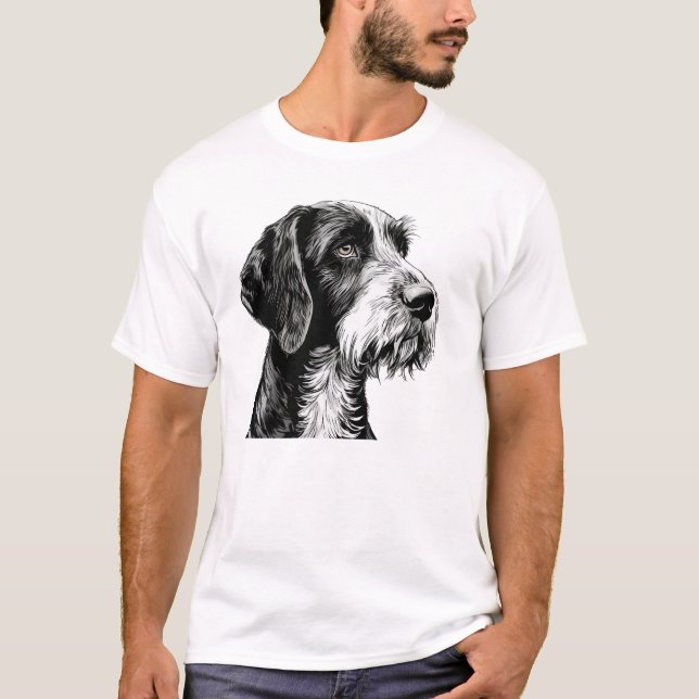 German Wirehaired Pointer Dog T-Shirt (Front)