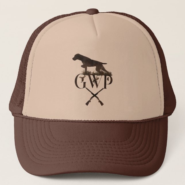 German Wirehaired Pointer   Drawstring Bag Trucker Hat (Front)