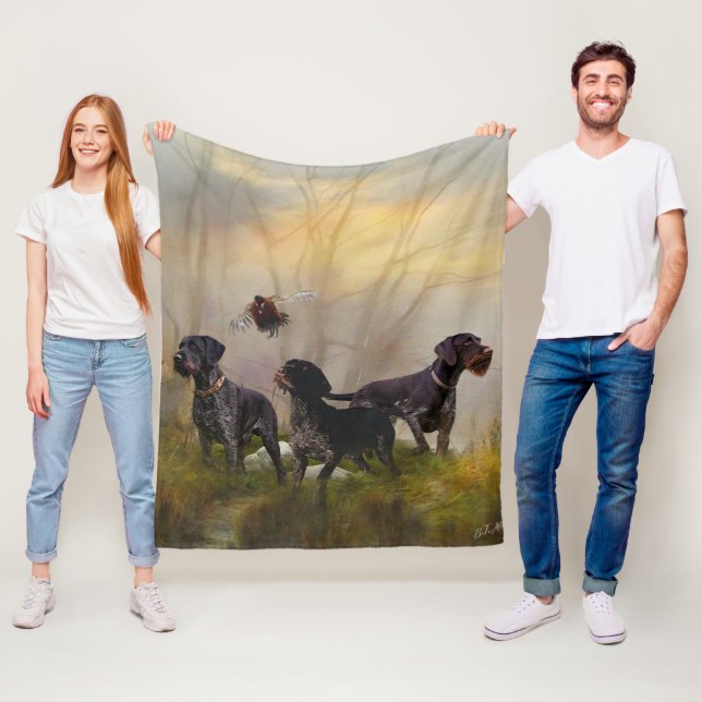  German Wirehaired Pointer     Fleece Blanket (In Situ)