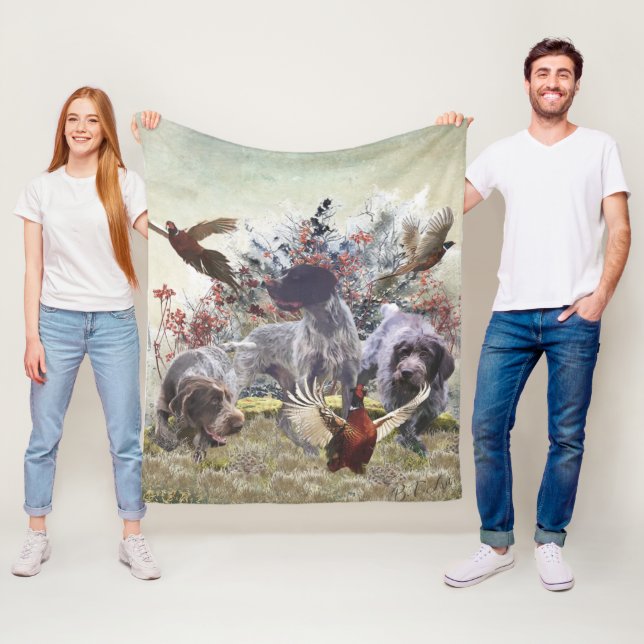 German Wirehaired Pointer      Fleece Blanket (In Situ)