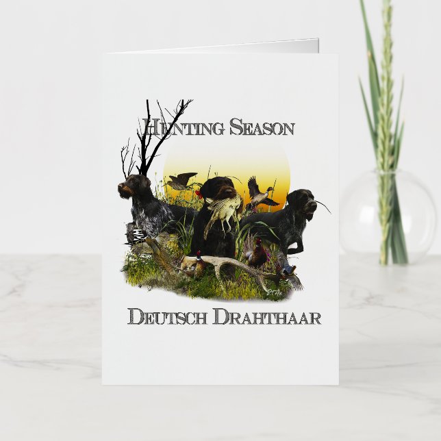  German Wirehaired Pointer     Foil Greeting Card (Front)