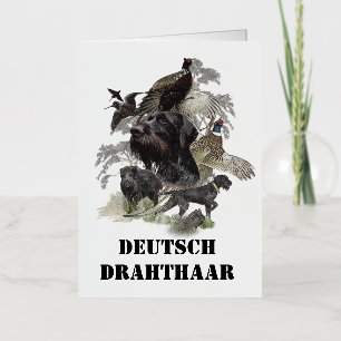 German Wirehaired Pointer Foil Greeting Card