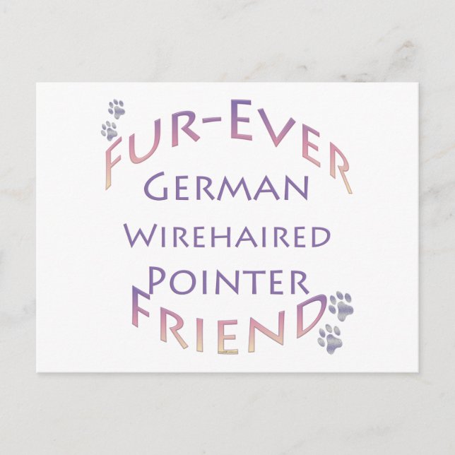 German Wirehaired Pointer Furever Postcard (Front)