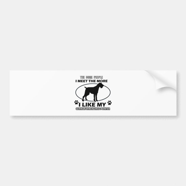 "german wirehaired pointer" "german wirehaired poi bumper sticker (Front)