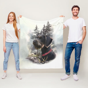 German Wirehaired Pointer, GWP Fleece Blanket