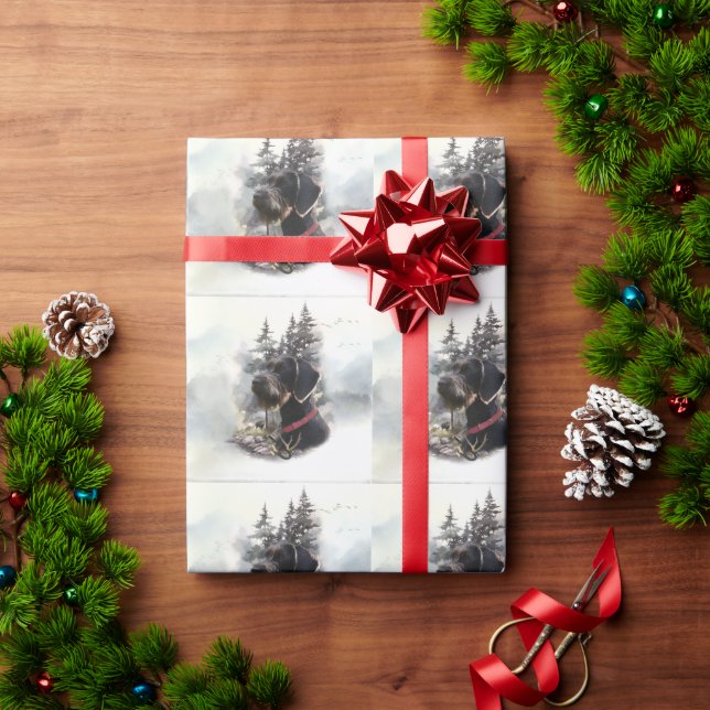 German Wirehaired Pointer, GWP Wrapping Paper (Holiday Gift)