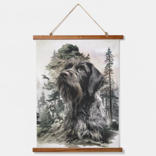 German Wirehaired Pointer Hanging Tapestry
