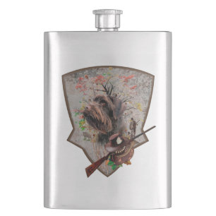 German Wirehaired Pointer Hip Flask