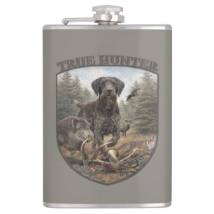 German Wirehaired Pointer Hip Flask