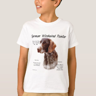 German Wirehaired Pointer History Design T-Shirt