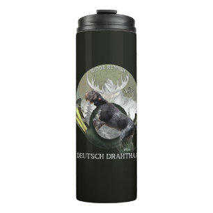 German Wirehaired Pointer , Hunting logo Thermal Tumbler